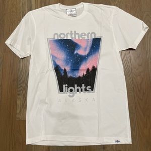 Kid Dangerous - New Men’s T-Shirt - White - Size Medium - Northern Lights - NEW
